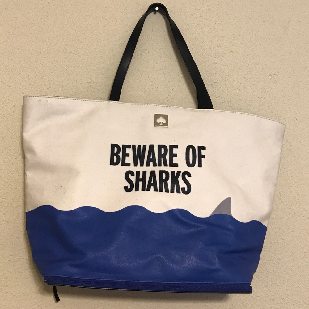 Kate Spade “Beware of Sharks” Beach Bag